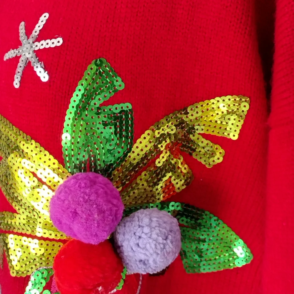 Hooked Up by IOT's Beach Santa Ugly Christmas Sweater. Size XL - Picture 10 of 13